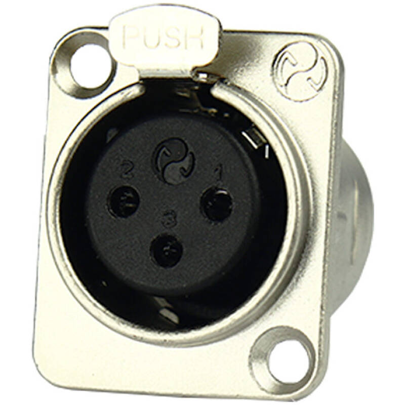 Tecnix Female 3-pin Xlr Chessy Mount China Neutrik Silver Chassis