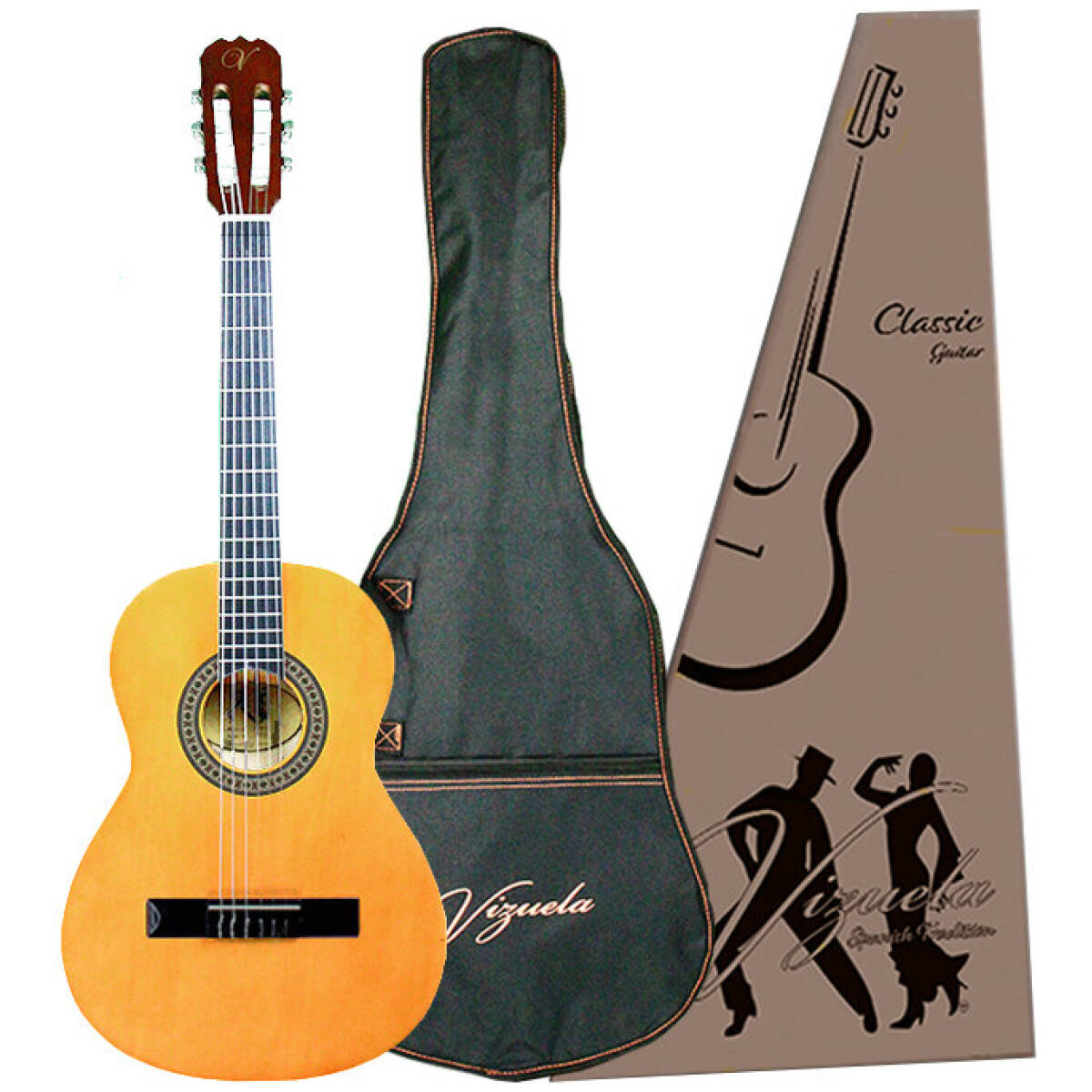 Vizuela Full Size Classic Guitar (Light Brown) - Image 5