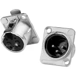 Tecnix Male 3-pin Xlr Chessy Mount Silver Chassis - Image 2