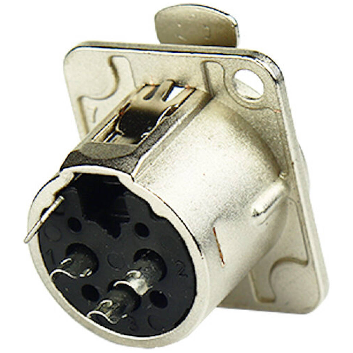 Tecnix Female 3-pin Xlr Chessy Mount China Neutrik Silver Chassis - Image 2