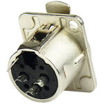 Tecnix Female 3-pin Xlr Chessy Mount China Neutrik Silver Chassis - Image 2