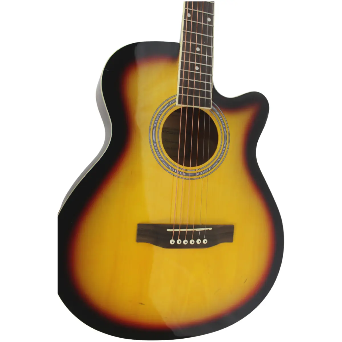 Harmonix AC-01-3TS Acoustic Guitar (3-Tone Sunburst) - Image 3