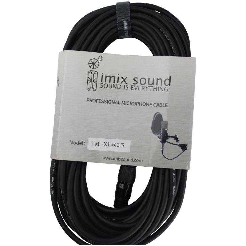 Imix 15 Meter IM-XLR15 XLR Male to XLR Female Microphone Cable
