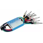 Hybrid Jack - Jack 6.5mm, mono, unbal, 1M, 6 colour pack