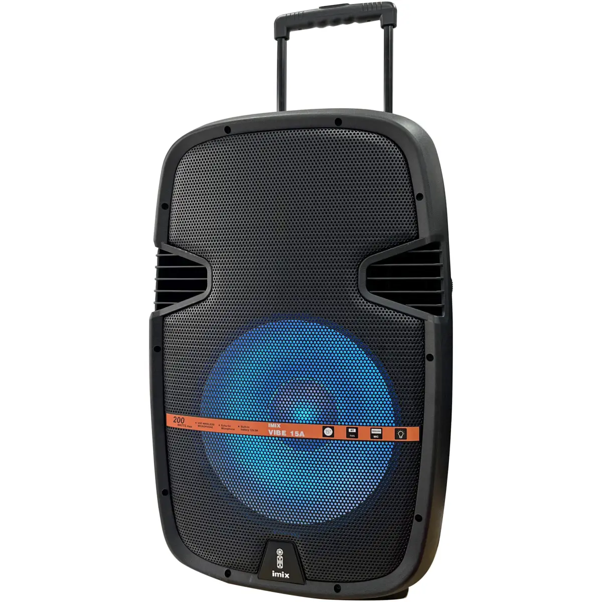Imix Vibe15A 15" Battery Powered Active Speaker - Image 2