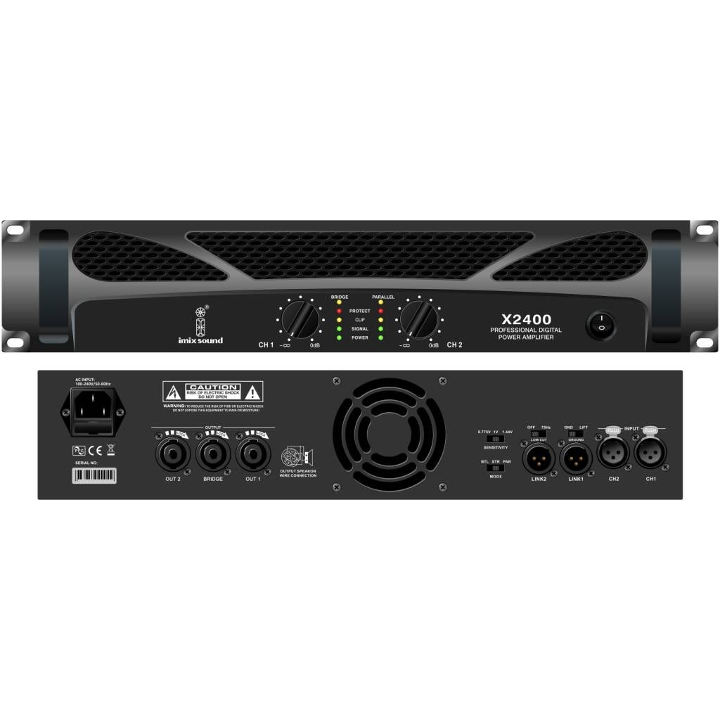 Imix X2400 2 Channel Power Amplifier - A1 Sound