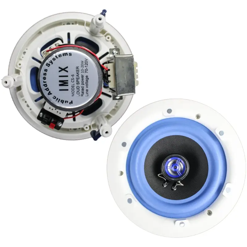 Imix CS6 6" 10-20 W Coaxial Ceiling Speaker