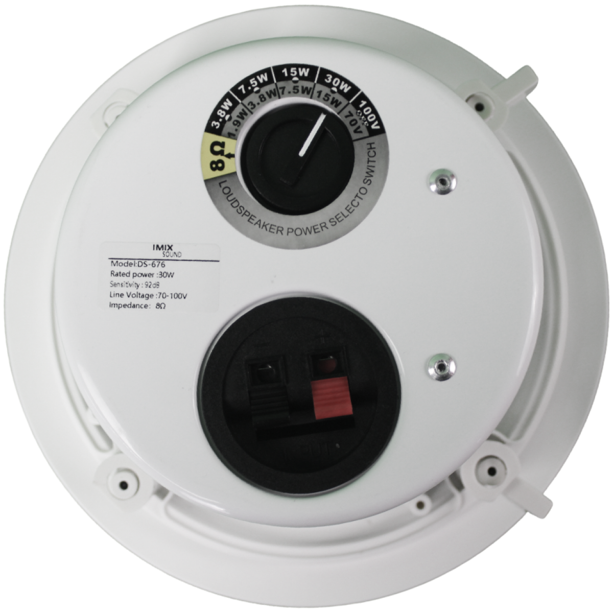 Imix Sound DS-676 Ceiling Speaker – 30W | 70–100V Line - Image 4