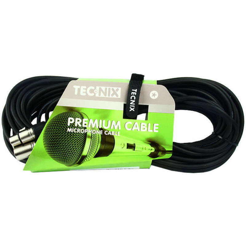 Tecnix 20 Meter Xlr Mic Cable - Black