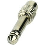 Tecnix 1/4'' Jack to RCA Female Silver Chassis Adaptor (Pair)