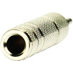 Tecnix Mini Jack Male - 1/4"Jack Female Silver Chassis Adaptor - Image 2