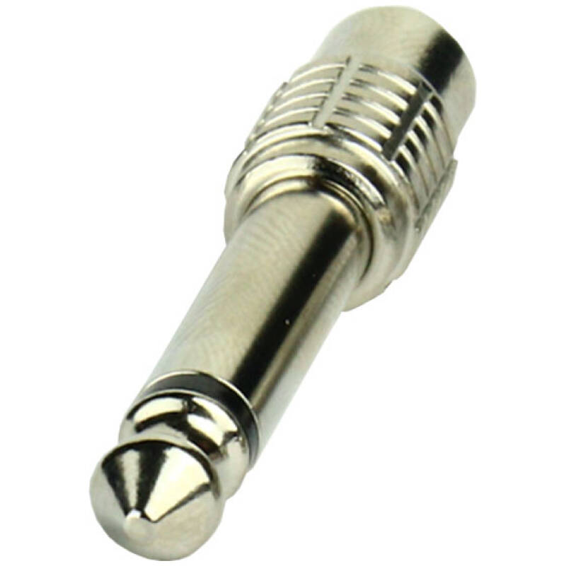 Tecnix 1/4'' Jack to RCA Female Silver Chassis Adaptor (Pair)
