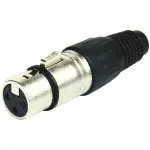 Tecnix Female 3-pin Xlr Connector Silver Chassis