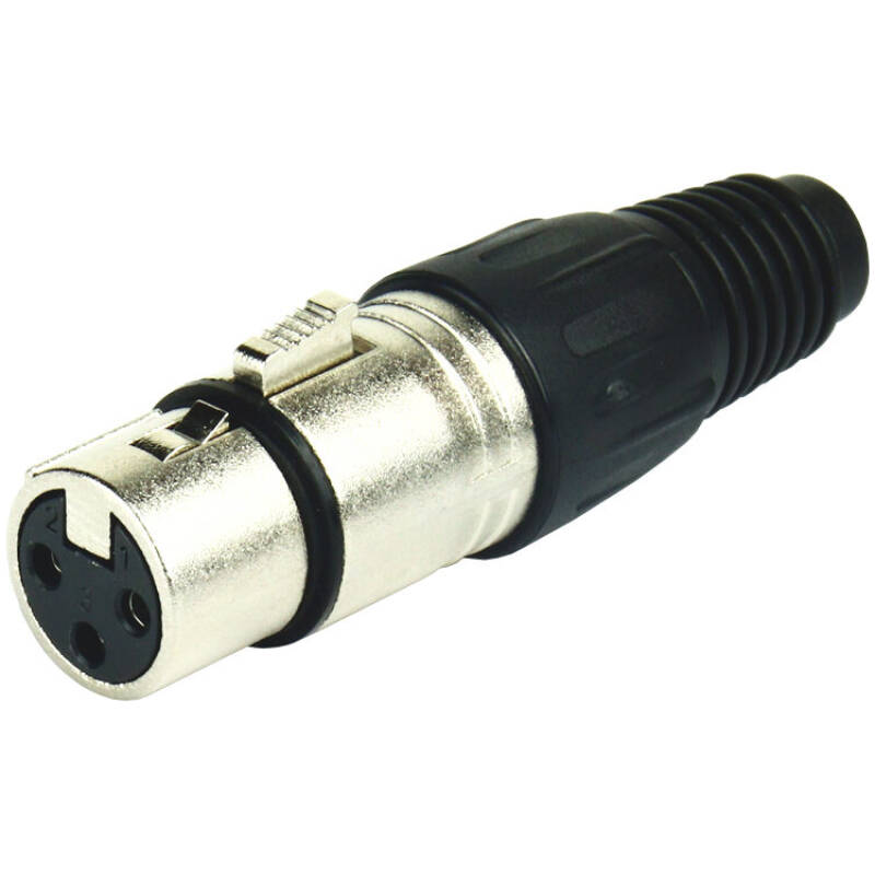Tecnix Female 3-pin Xlr Connector Silver Chassis