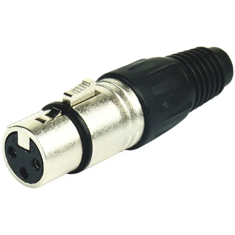 Tecnix Female 3-pin Xlr Connector Silver Chassis