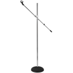 Imix Boom Arm Round Base Silver Mic Stand