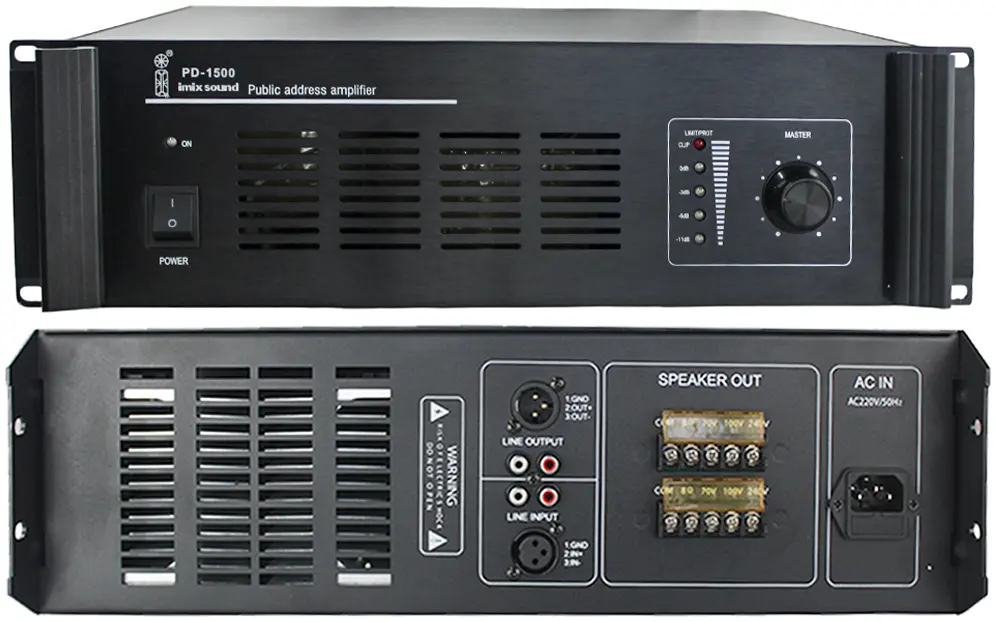 【美品】IP1D-CS-D (SERIES-5.1G)　② Imix PD-1500 Public Address Amplifier (1500W) - A1 Sound
