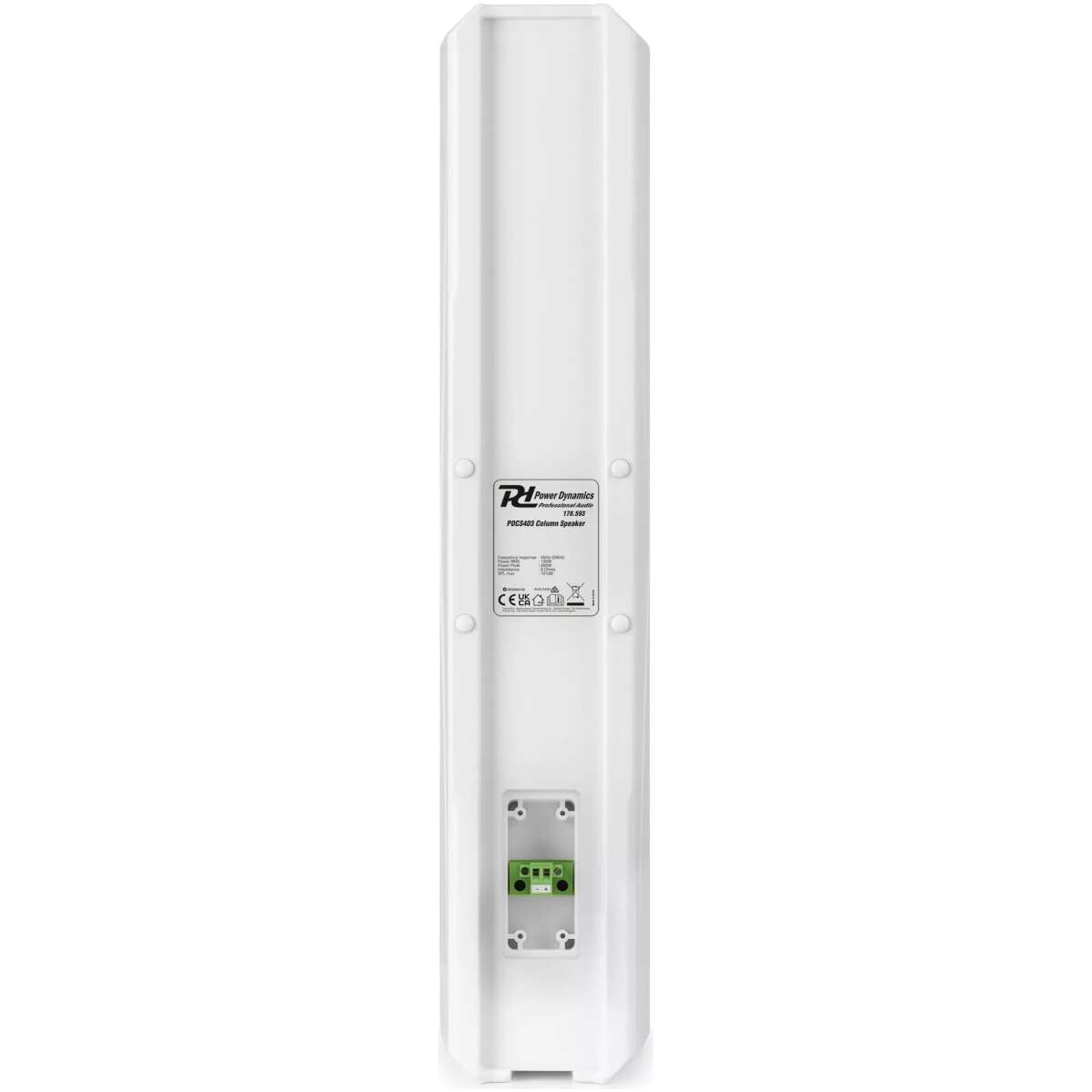 Pdm PDCS403 Active Column Speaker System White 130W IP44 - Image 5