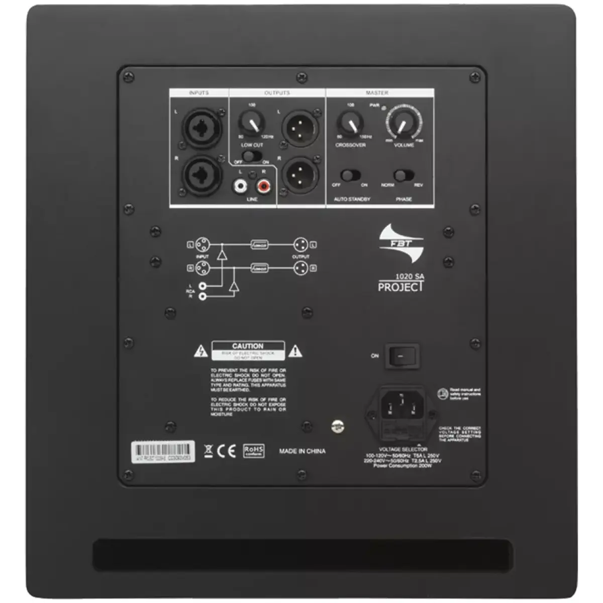 Fbt PROJECT1020SA Active Subwoofer 10INCH 150W Rms - Image 3