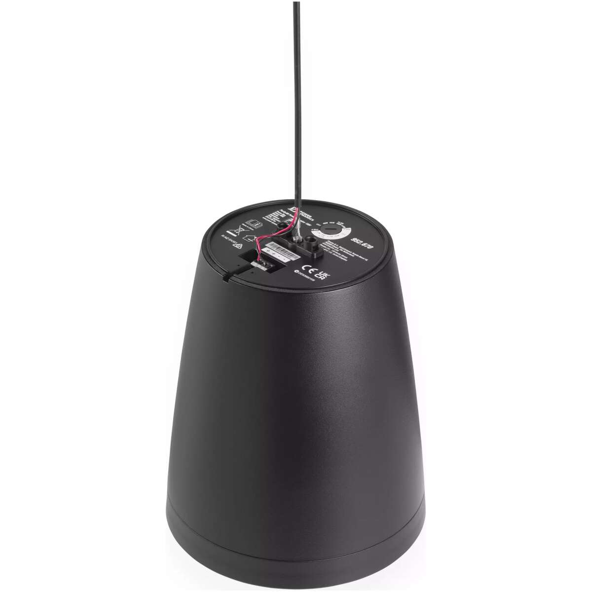 Pdm PURITY8B Cone Pendant Speaker 8INCH Black 50W 100V IP20 - Image 8