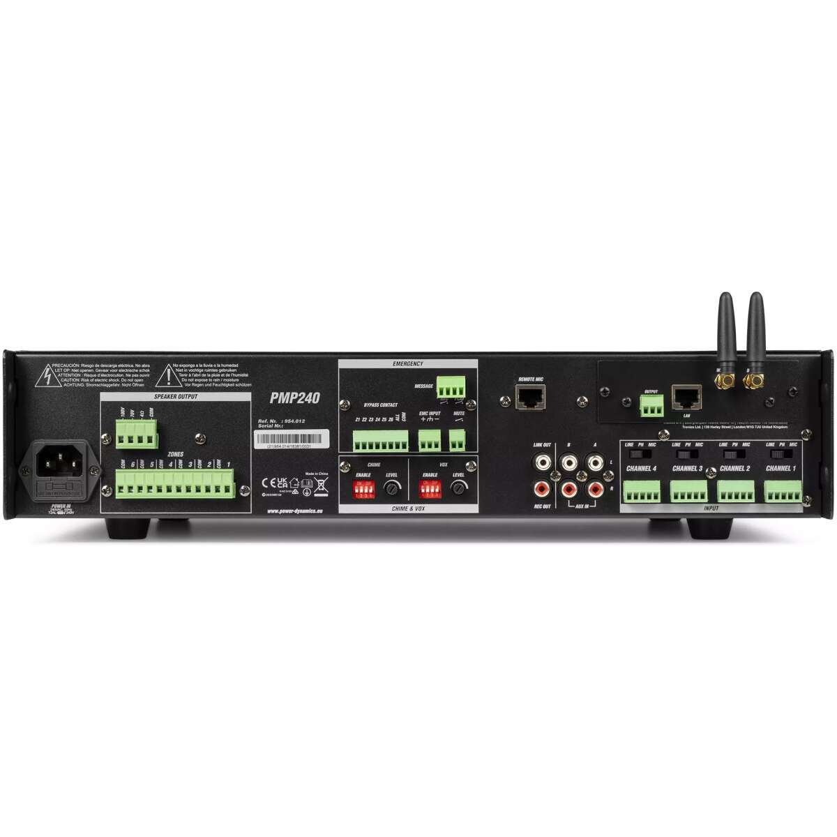 Pdm PMP240 Mixer Amplifier 240W Bt/usb/wifi 100V 6 Zone - Image 7