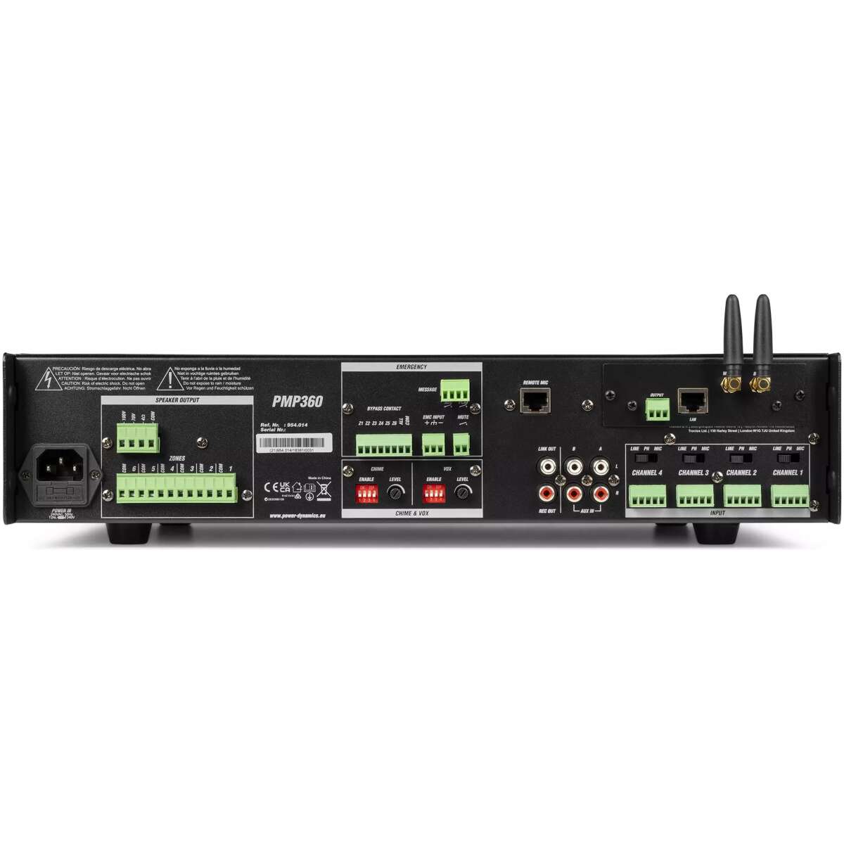 Pdm PMP360 Mixer Amplifier 360W Bt/usb/wifi 100V 6 Zone - Image 7