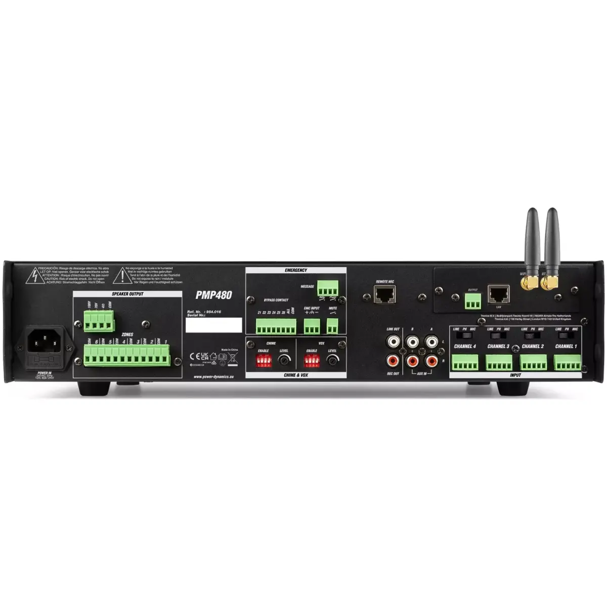 Pdm PMP480 Mixer Amplifier 480W Bt/usb/wifi 100V 6 Zone - Image 4