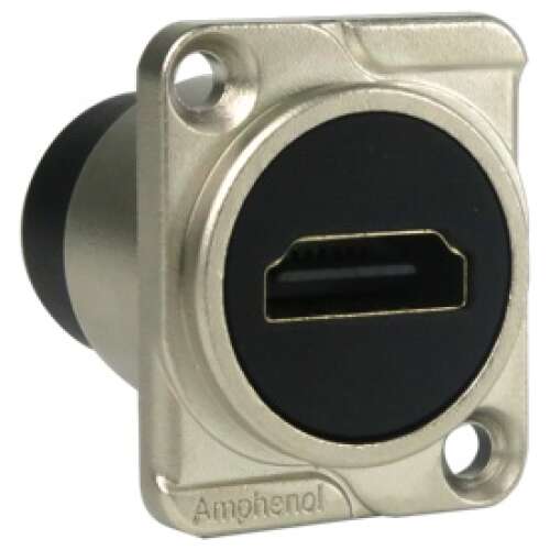 Amphenol Hdmi-hdmi Feedthrough D Type Panel Mount (nickel)