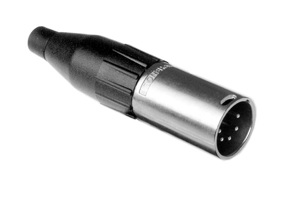 AC5M Amphenol Male Xlr 5 Inline, Machined Contacts, Nickel Finish - Image 1