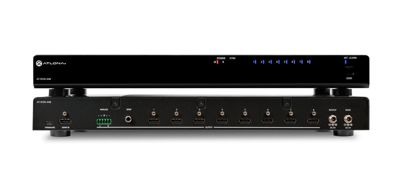 AT-RON-448s-1600x742-1400x649 (1) Atlona Rondo 1x8 Distribution Amplifer - Image 1