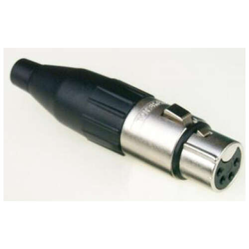 Amphenol Female Xlr 4 Inline, Machined Contacts, Nickel Finish