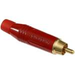 Amphenol Rca Male, Inline, Gold Plated Contact, Red