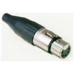 Amphenol Female Xlr 5 Inline, Machined Contacts, Nickel Finish