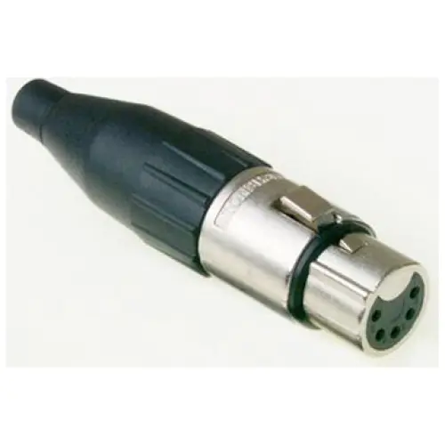 Amphenol Female Xlr 5 Inline, Machined Contacts, Nickel Finish