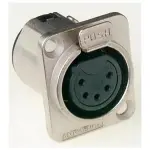 Amphenol Female AMP-AC5FDZ Xlr 5 Chassis, Machined Contacts, Nickel
