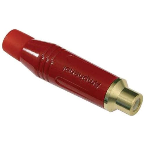Amphenol Rca Female, Inline, Gold Plated Contacts, Red