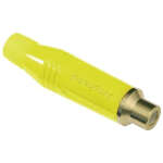 Amphenol Rca, Chassis Mount, Gold Plated Contacts,yellow Insulator