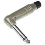 Amphenol Mono Jack Plug Diecast Shell Black 90deg Angle