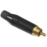 Amphenol Rca Male, Inline, Gold Plated Contact, Black