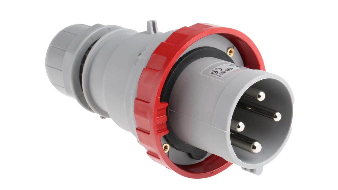 F7249136-01 Scame 63a Female Inline 5p 400v 3ph Ip67 (Red) - Image 1