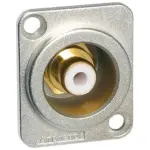 Amphenol Rca, Chassis Mount, Gold Plated Contacts,white Insulator