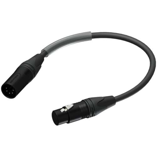 Procab PLP155 Dmx Adapter - 5-pin Xlr Male - 3-pin Xlr Female - Highflex 0.25 Meter