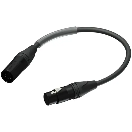 Procab PLP155 Dmx Adapter - 5-pin Xlr Male - 3-pin Xlr Female - Highflex 0.25 Meter
