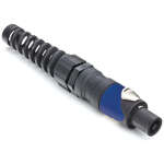 Amphenol 4 Pole, Cable Connector Shell, Blue Sleeve, Pg Gland, Black