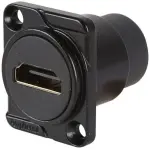 Amphenol Hdmi-hdmi Feedthrough D Type Panel Mount (black)