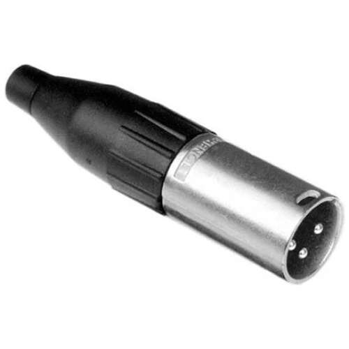 Amphenol Male Xlr 3 Inline, Machined Contacts, Nickel Finish