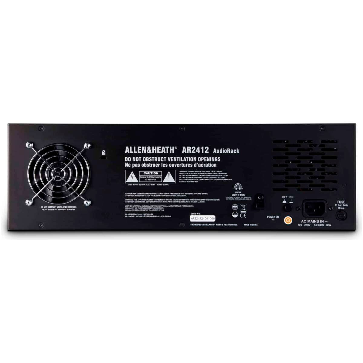 Allen & Heath GLD AR2412 – 24×12 Audio Rack For QU Series - Image 3
