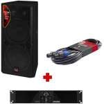 Wharfedale EVP X215 MKII – Dual 15″ 2-Way Passive Speaker With WHAR-CPD 260 2U Amplifier And STAGG 10M Speaker Cable Bundle