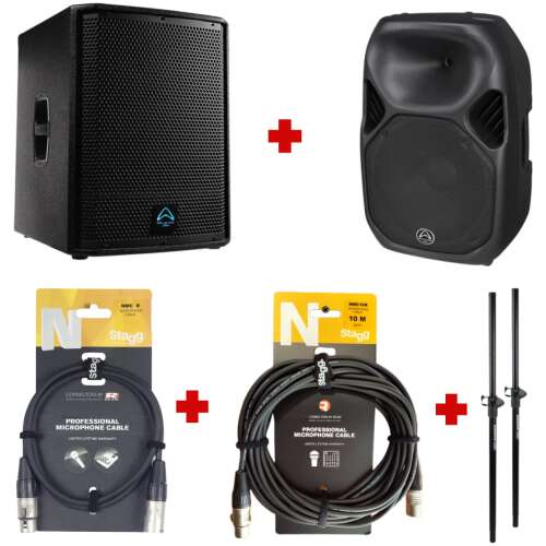 Wharfedale T-Sub-AX15B 15″ Active Subwoofer With WHAR-TITAN AX12 B Active Loudspeaker Bundles