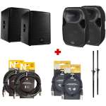 Wharfedale T-Sub-AX15B 15″ Active Subwoofer With WHAR-TITAN AX12 B Active Loudspeaker Bundles